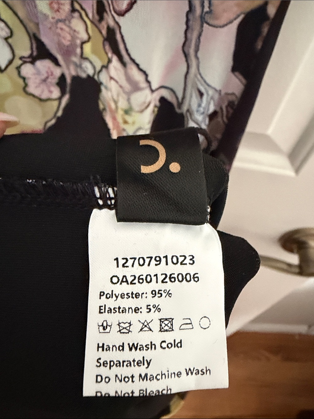 Commense Black Sleeveless Maxi Dress with Purple and Yellow Floral Print - Picture 7 of 7